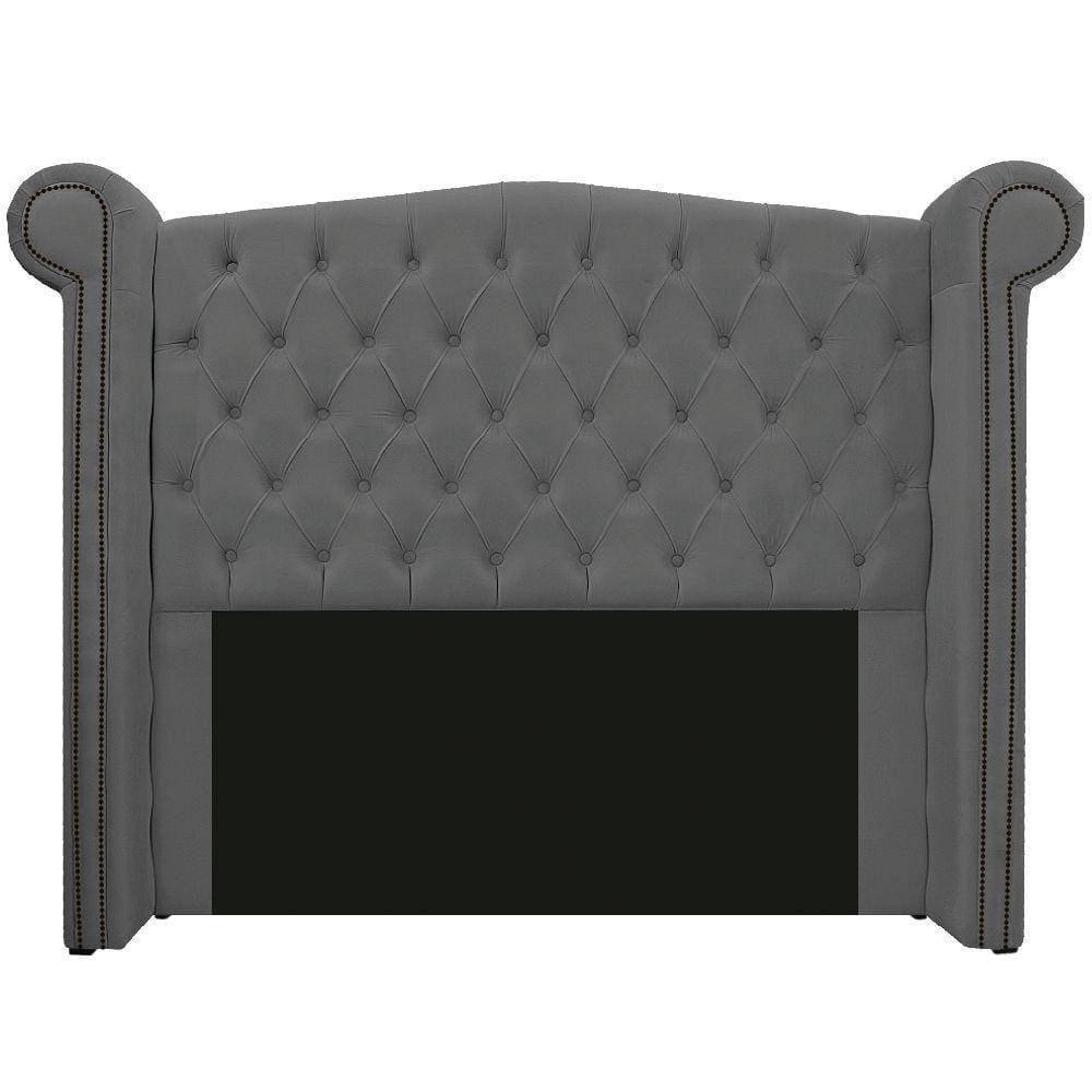 Cabeceira Veneza 160 Cm Queen Size Suede Cinza