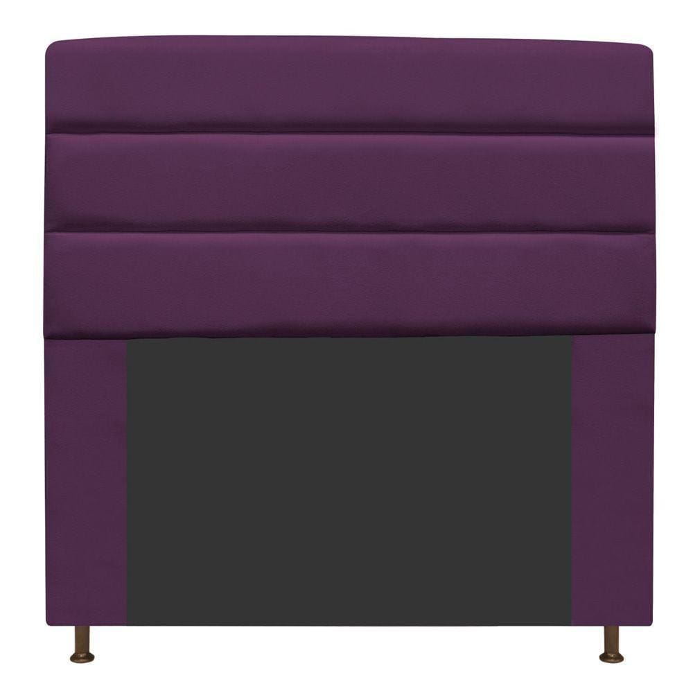 Cabeceira Turim 140 Cm Casal Suede Roxo