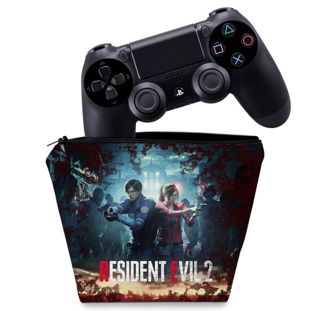 Skin Xbox One Fat Controle Adesivo - Resident Evil 2 Remake em