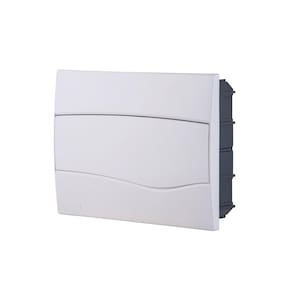 Quadro de Distribuição de Embutir 12 DIN ou 8 NEMA Tramontina com Porta Branca Tramontina