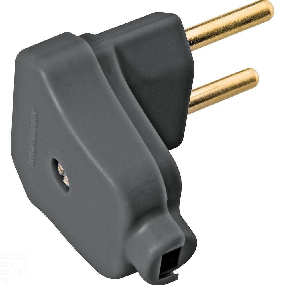 Plugue Angular 2P 250 V 10 A Tramontina Preto Tramontina
