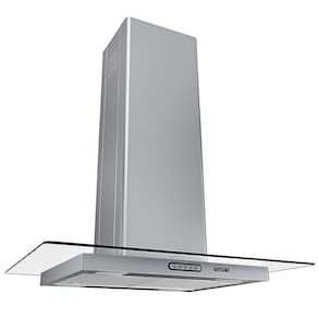 Coifa Ilha 75cm Vidro Reto Fogatti Inox