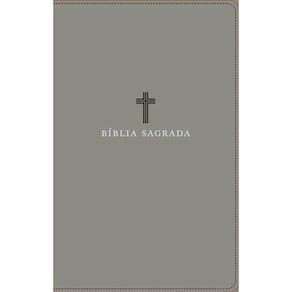 Bíblia Sagrada Acf, Couro Soft, Cinza, Letra Grande, Leitura Perfeita