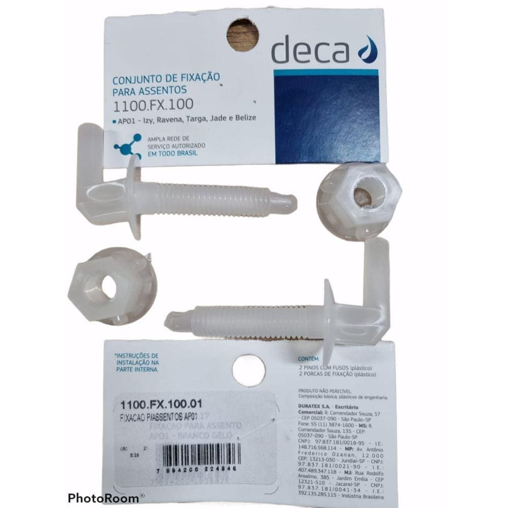 Fixação de Assento Sanitário Deca para Izy Targa Ravena Studio  Jade Belize - FX10001