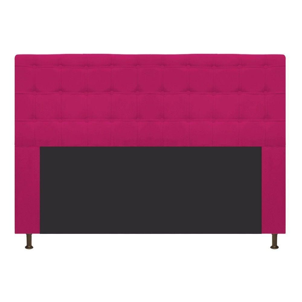 Cabeceira Dama 195 Cm King Size Com Botonê Suede Pink