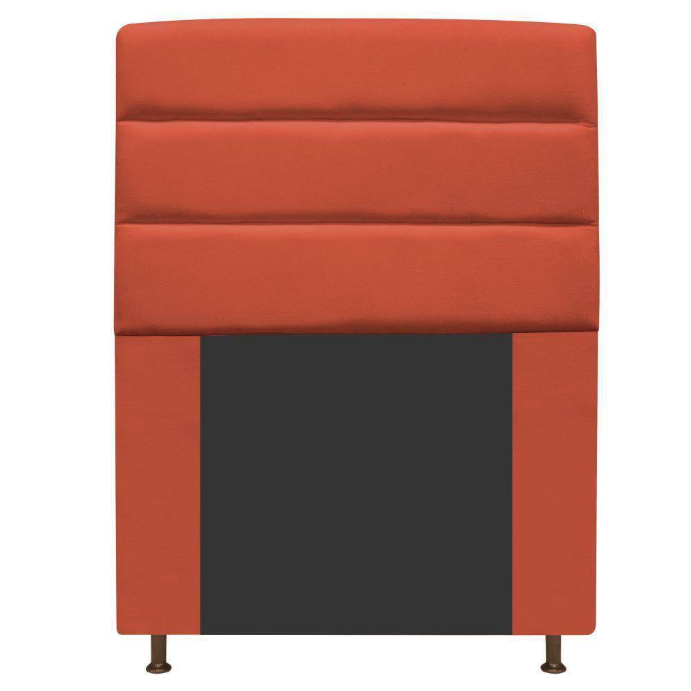 Cabeceira Turim 90 Cm Solteiro Suede Terracota