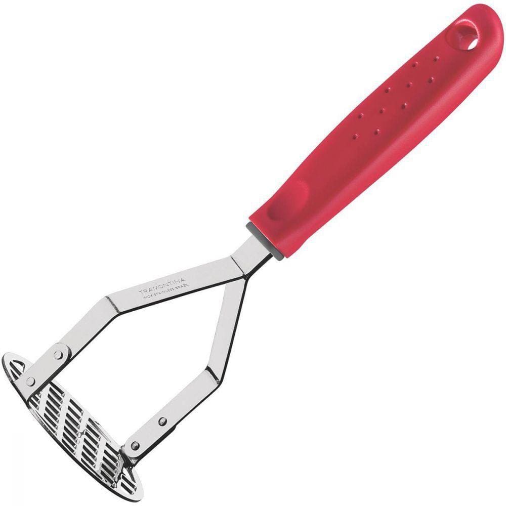 Amassador De Batatas E Feijão Utilitá Inox Vermelho