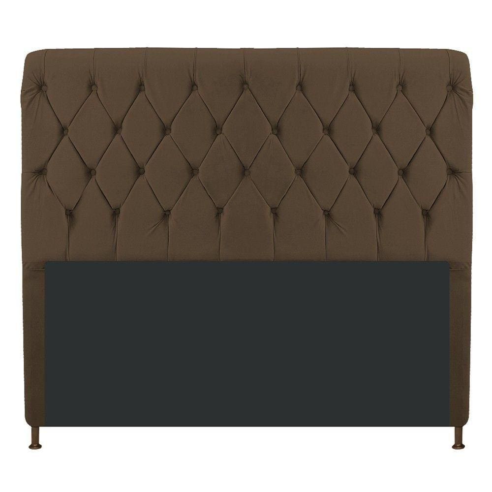 Cabeceira Cristal 195 Cm King Size Com Capitonê Suede Marrom