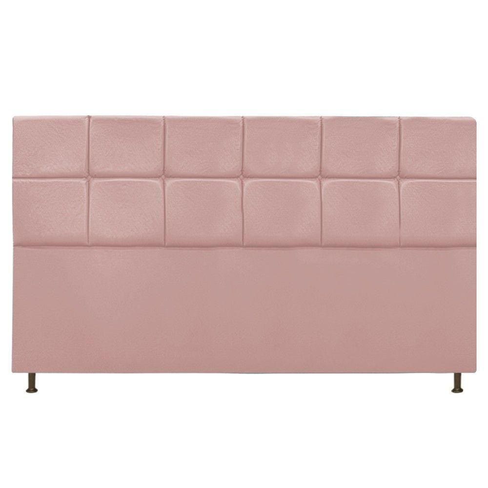 Cabeceira Damares 195 Cm King Size Com Botonê Suede Rosê
