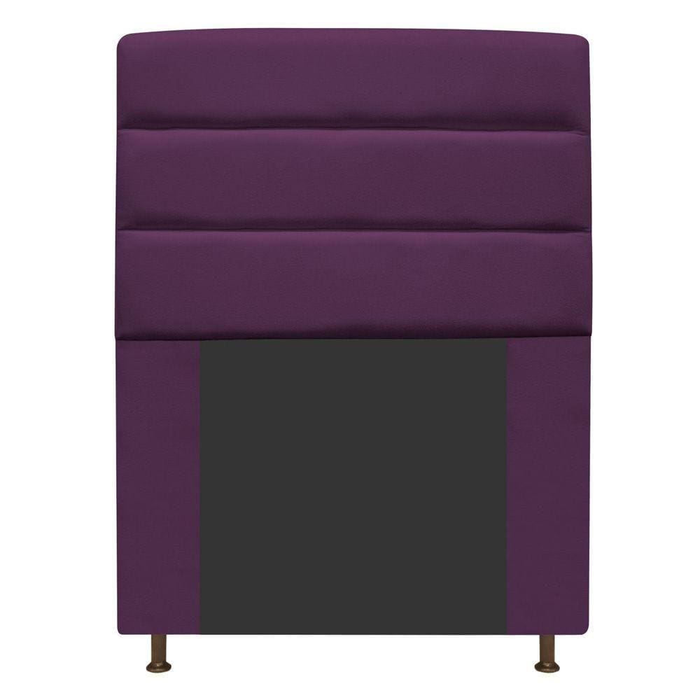Cabeceira Turim 90 Cm Solteiro Suede Roxo