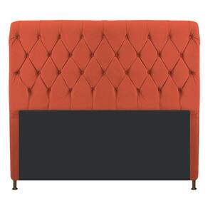 Cabeceira Cristal 195 Cm King Size Capitonê Suede Terracota
