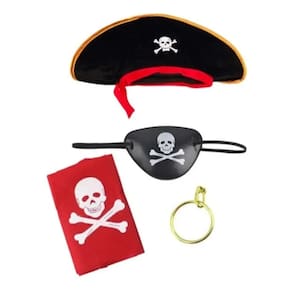 Fantasia De Pirata Carnaval Caribe Festa Cosplay 4 Pçs