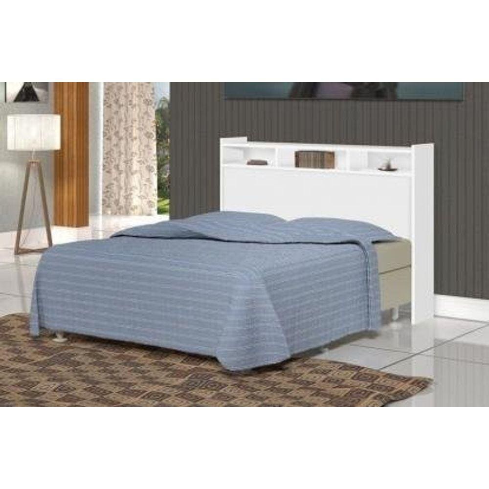 Cabeceira Melissa Solteiro 0,88cm Branco - Cambel