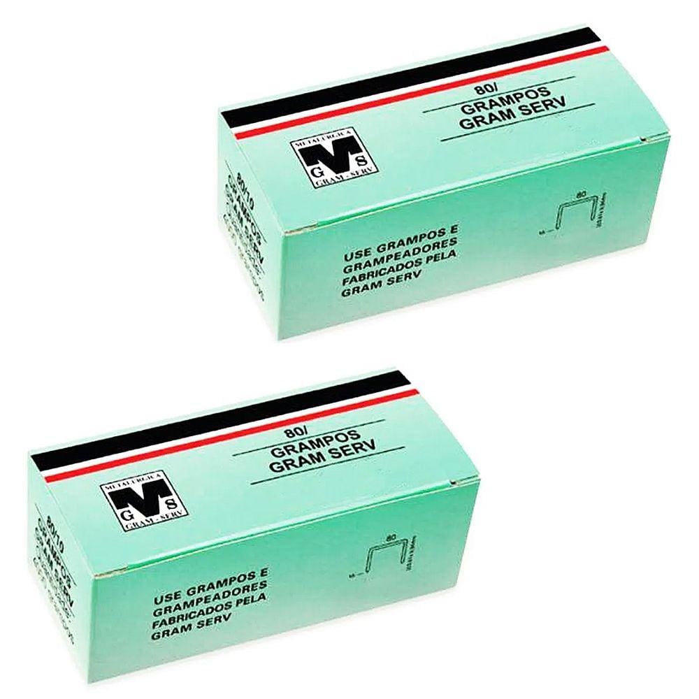 Grampo para grampeador pneumático 80/06mm Rocama - 2 Caixas