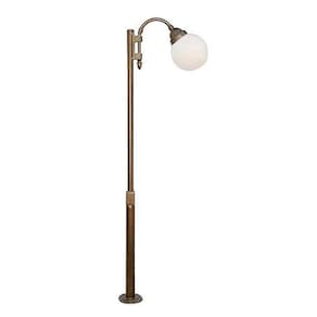 Poste Colonial Americano Para Jardim Alumínio 01 Globo 2,34M