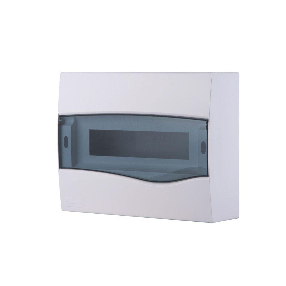 Quadro de Distribuição de Sobrepor 12 DIN ou 8 NEMA Tramontina com Porta Transparente Tramontina