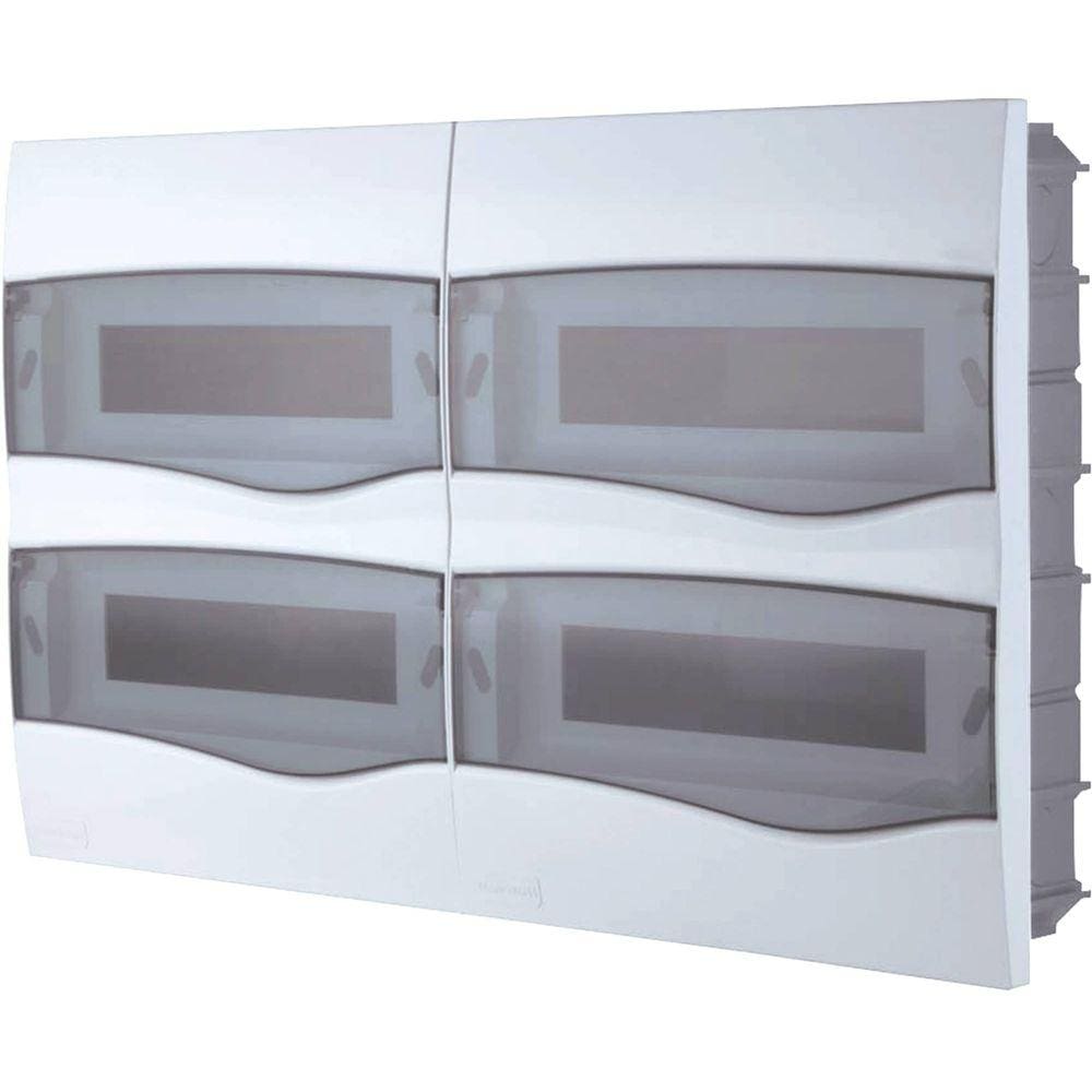 Quadro de Distribuição de Embutir 48 DIN ou 32 NEMA Tramontina com Porta Transparente Tramontina