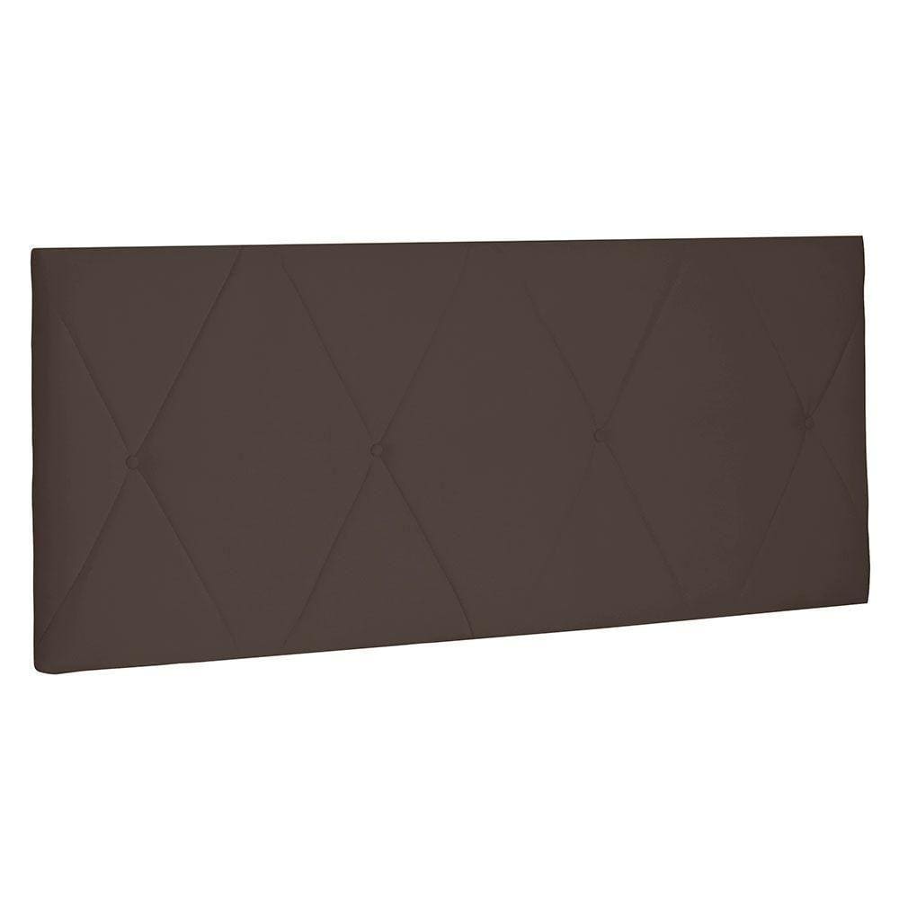 Cabeceira Painel Casal 1,40m Aquilla Suede Marrom Café