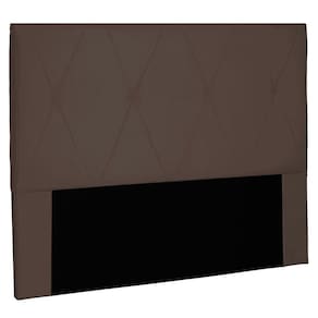 Cabeceira Casal 1,40m Aquilla Suede Marrom Café