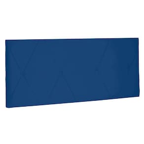 Cabeceira Painel King 1,95m Aquilla Suede Azul Marinho