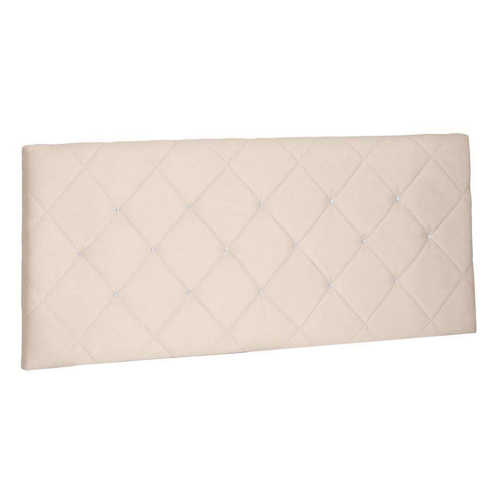 Cabeceira Painel Casal 1,40m Tânia Suede Bege