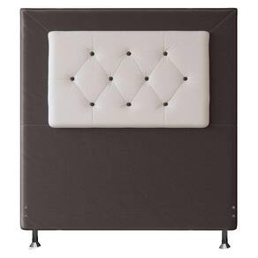 Cabeceira Solteiro 0,90m Havana Suede Branco Marrom