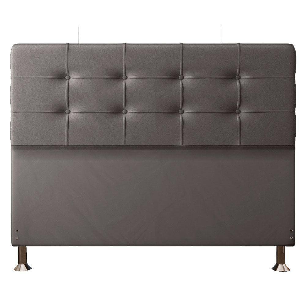 Cabeceira Queen 1,60m Atenas Suede Cinza