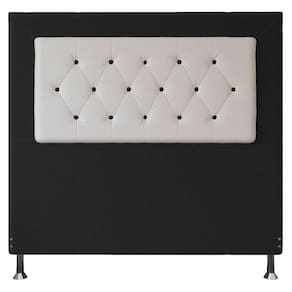 Cabeceira Casal 1,40m Havana Suede Preto Branco