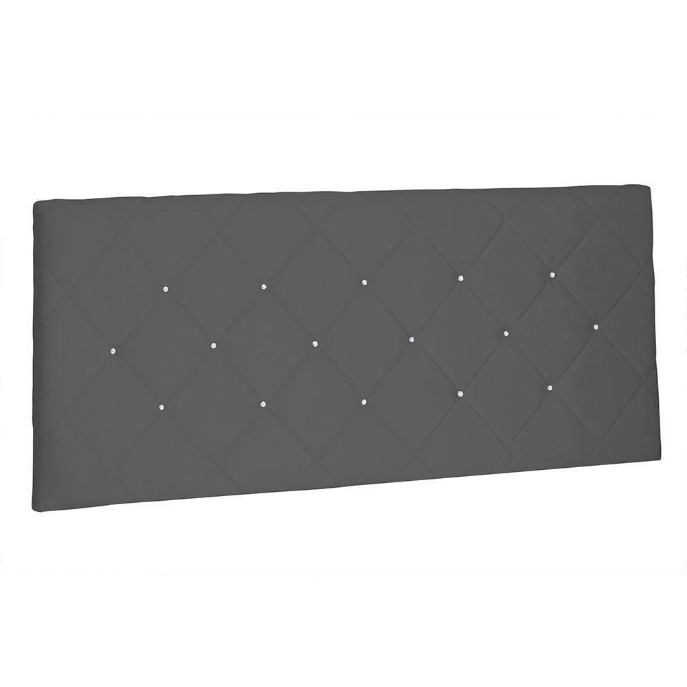 Cabeceira Painel Solteiro 0,90m Tânia Suede Cinza