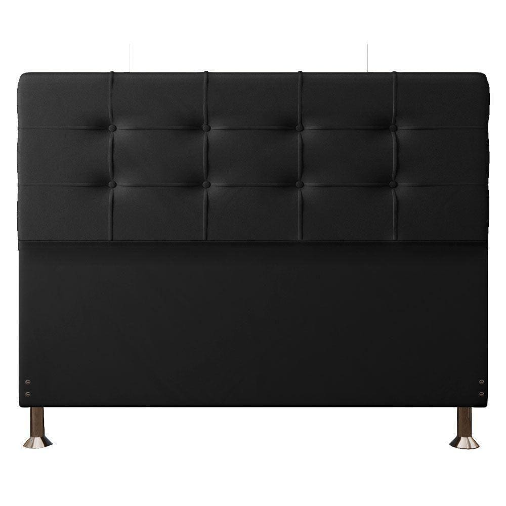 Cabeceira Queen 1,60m Atenas Suede Preto