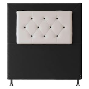 Cabeceira Solteiro 0,90m Havana Suede Preto Branco