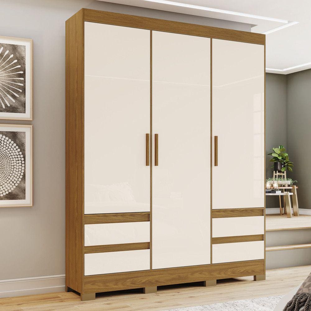 Guarda Roupa 03 Portas 04 Gavetas Lema Briz