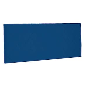 Cabeceira Painel King 1,95m Esmeralda Suede Azul Marinho