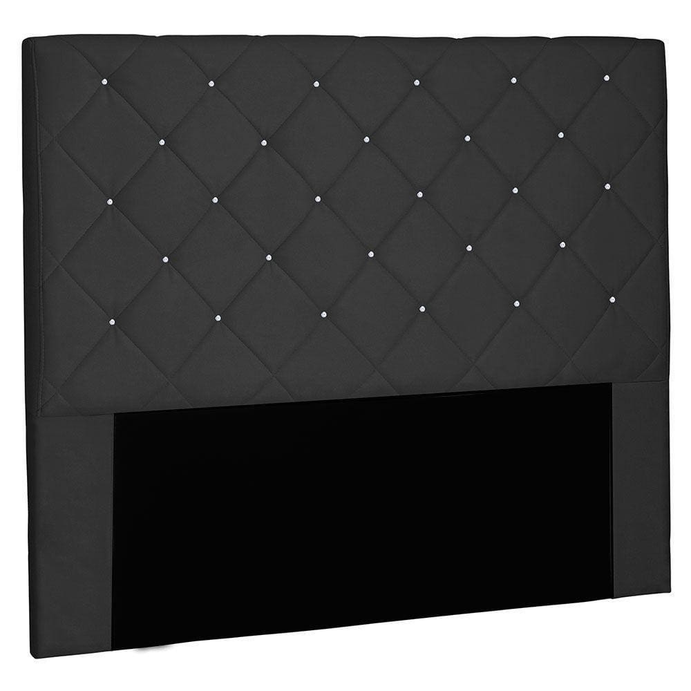 Cabeceira Queen 1,60m Tânia Suede Preto