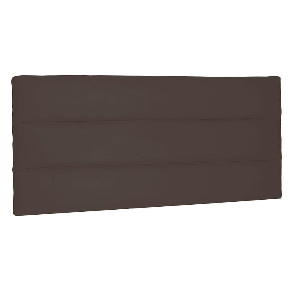 Cabeceira Painel Solteiro 0,90m La Italiana Suede Marrom Café