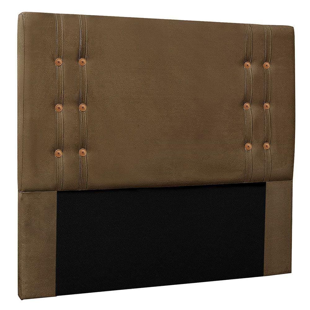 Cabeceira King 1,95m Genova Suede Caramelo