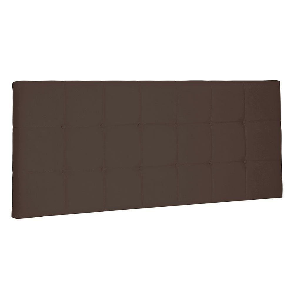 Cabeceira Painel King 1,95m Verona Suede Marrom Café