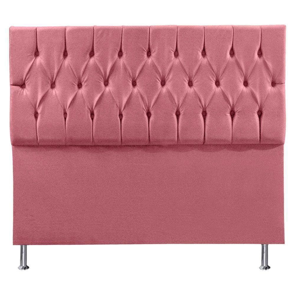 Cabeceira Queen 1,60m Suede Rosa
