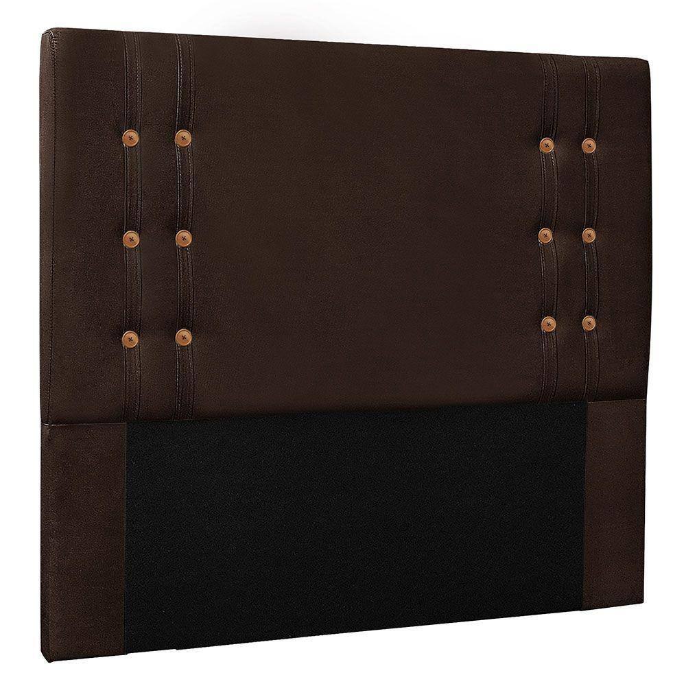 Cabeceira King 1,95m Genova Suede Marrom Café