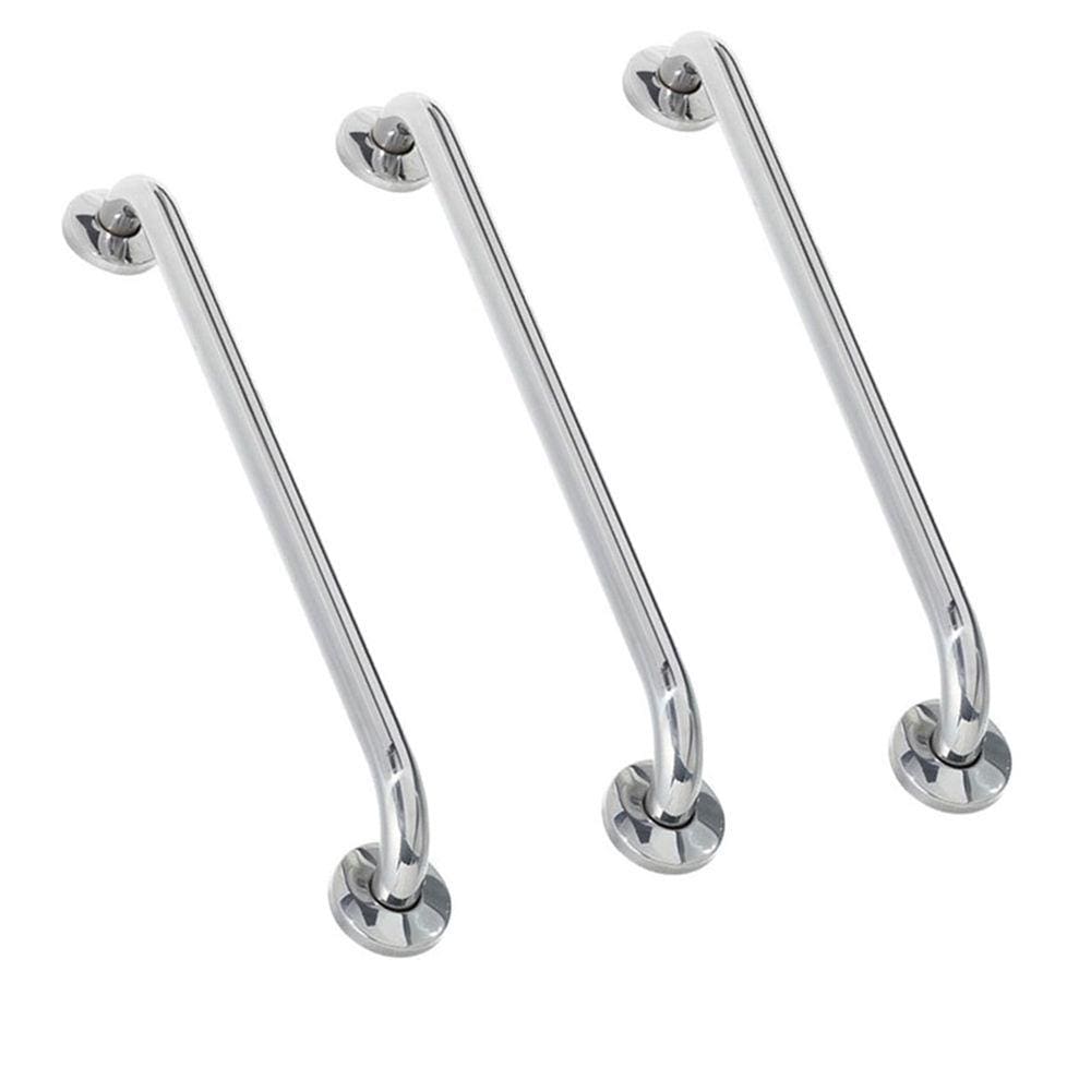 Alça de Apoio Barra 60cm Kit 3 Unidades Inox Cadeirante Idoso Deficiente Banheiro Segurança Acessibilidade