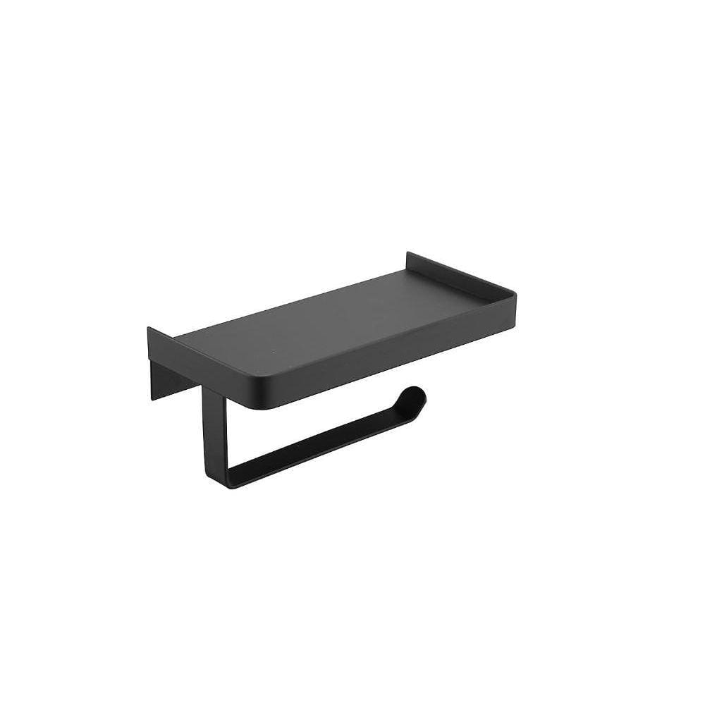 Prateleira com Porta Papeleira Osaka Preto Fosco Sensi D`acqua