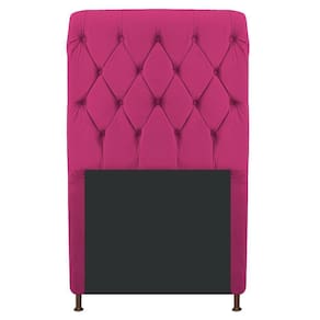 Cabeceira Cristal 90 Cm Solteiro Com Capitonê Suede Pink