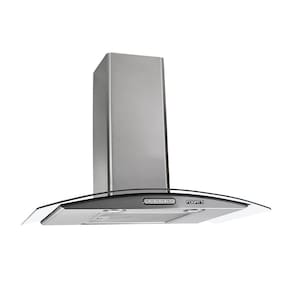 Coifa de Parede 70cm Vidro Curvo Duto Slim Fogatti Inox