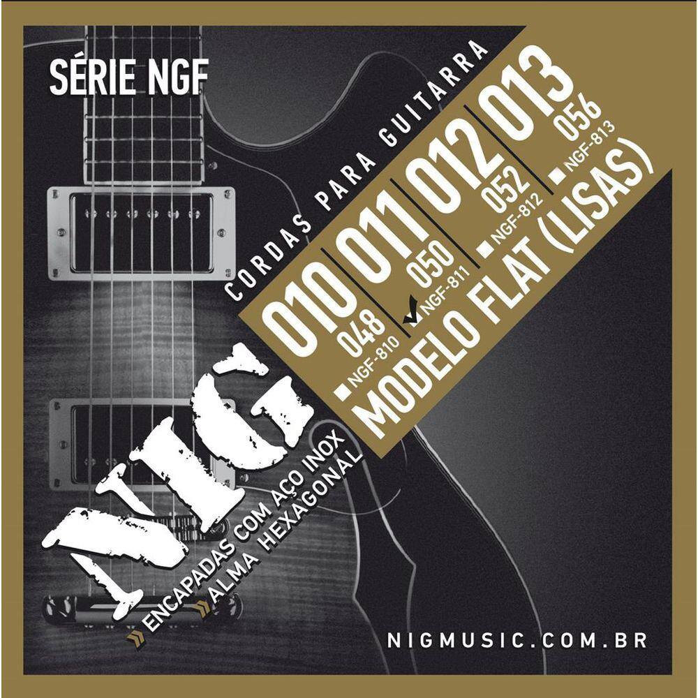 Encordoamento Para Guitarra Flat Liso .011/.050 Nig Ngf-811