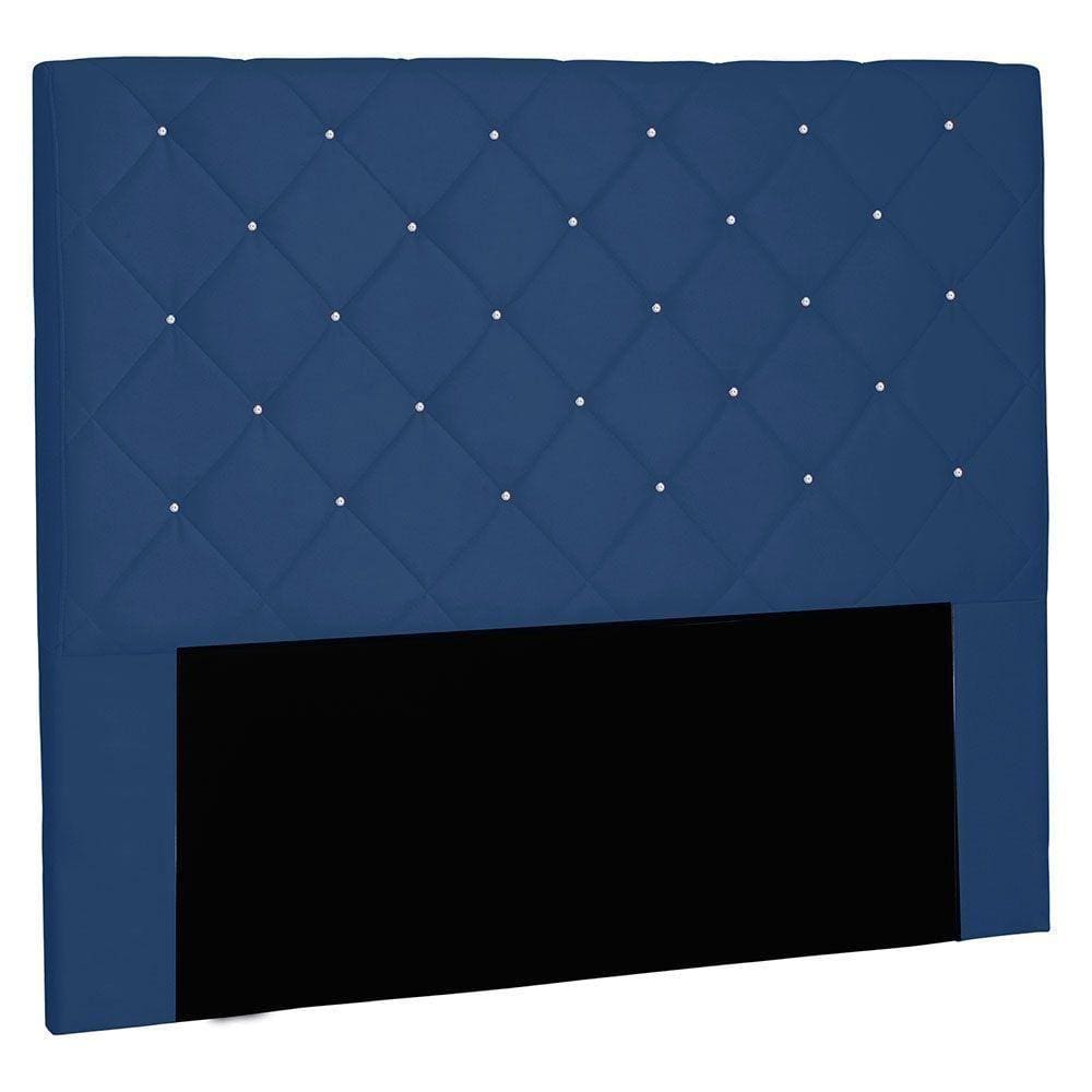 Cabeceira King 1,95m Tânia Suede Azul Marinho