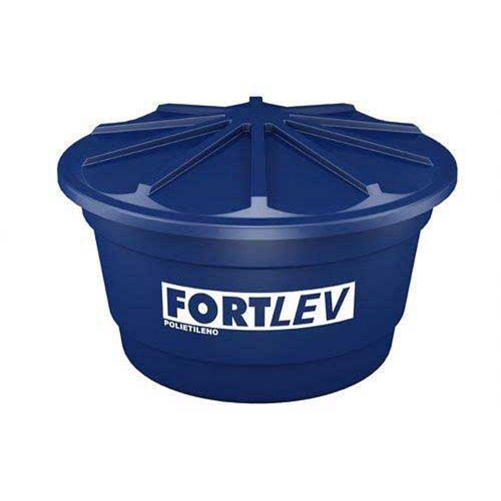 Caixa de Água Polietileno 1500L Tampa Encaixe Azul Fortlev