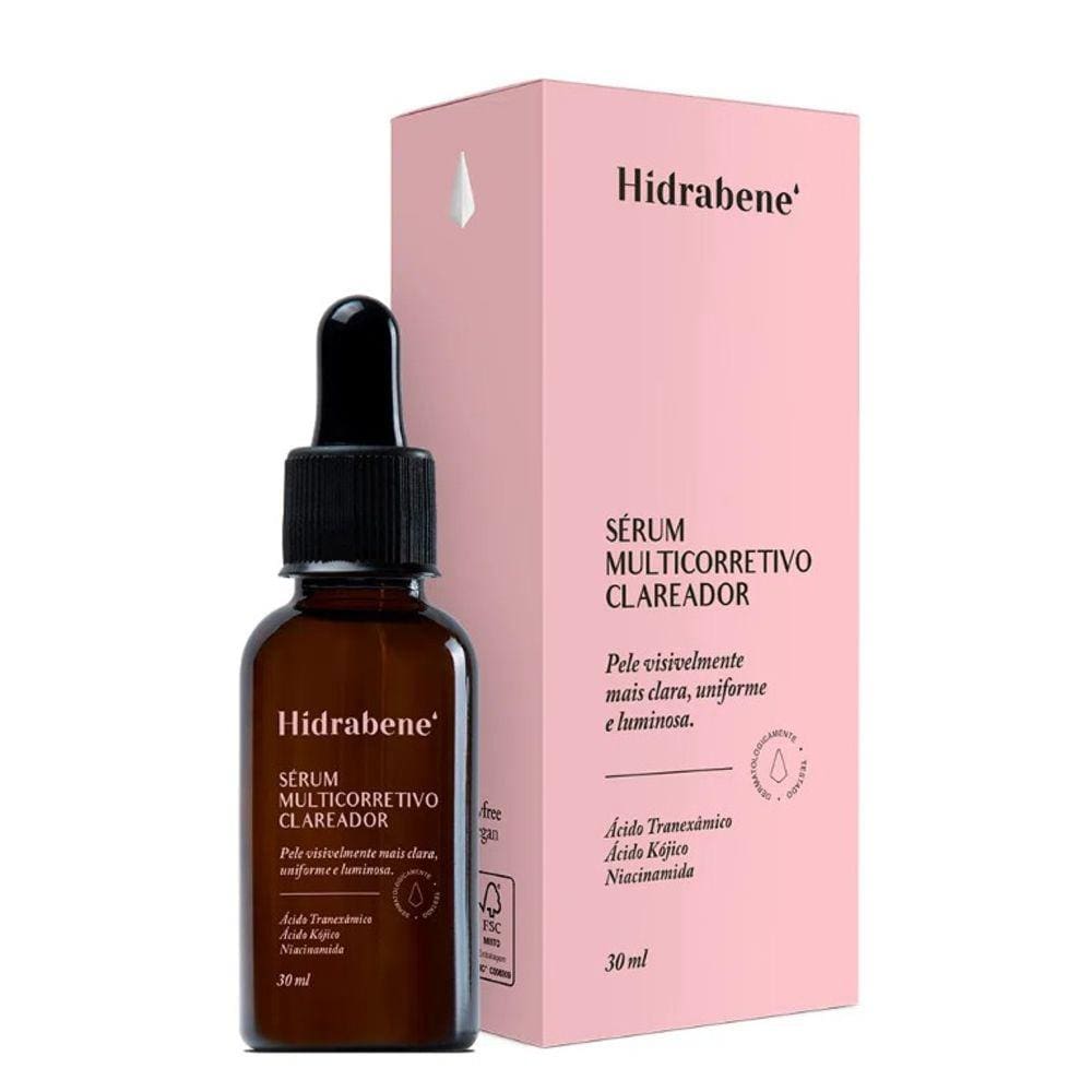 Sérum Clareador Hidrabene Multicorretivo Clareador - 30ml Ácido Tranexâmico Ácido Kójico e Niacinamida