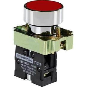 Botão De Impulso Trp2 Ba41 1Na Vermelho Com Base De Metal