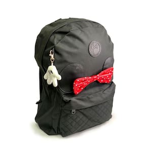 Mochila G Escolar Disney Minie Laço Preta