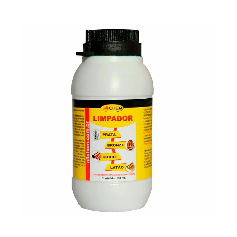 Limpador Prata e Bronze (100ml) - Allchem